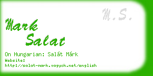 mark salat business card